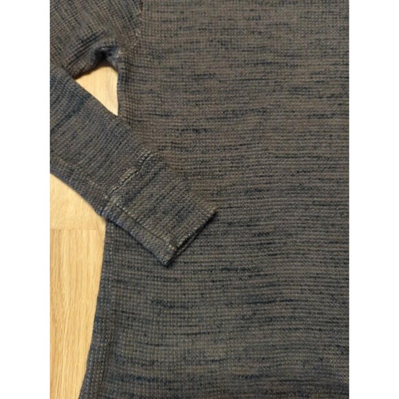 Tribe Kelley Sweatshirt Womens Small Brown Long Sleeves Oversized Thermal Waffle - Picture 2 of 9